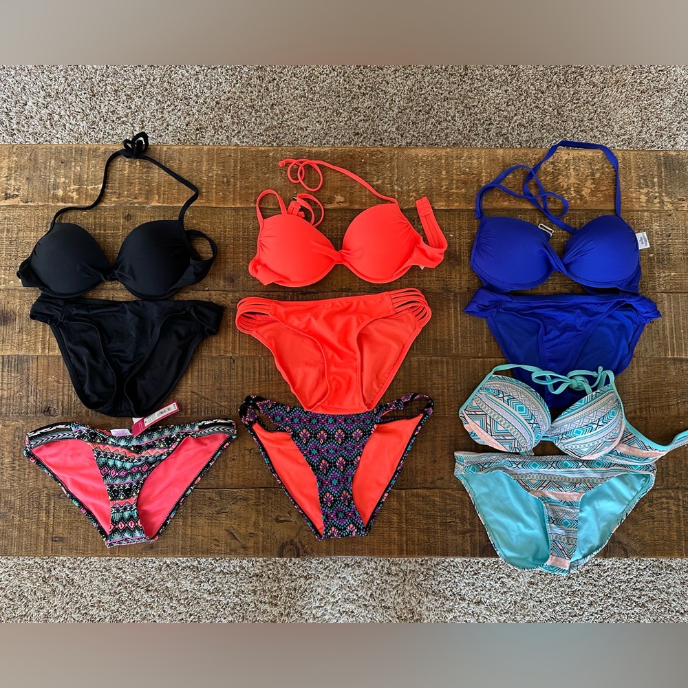 Lot of 4 Target Bikinis + 2 extra bottoms
